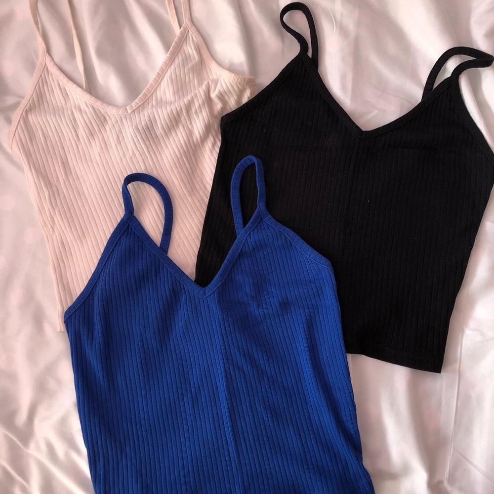 Forever21 (Timeless) Cropped Ribbed Camis